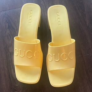 Gucci Yellow Rubber Slide